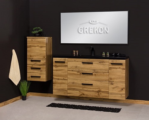 Szafka wisząca niska potrójna seria Fokus Loft Gante