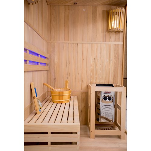 Sauna fińska 2-osobowa narożna 120x120 cm piec Harvia 3,5KW Bodo2