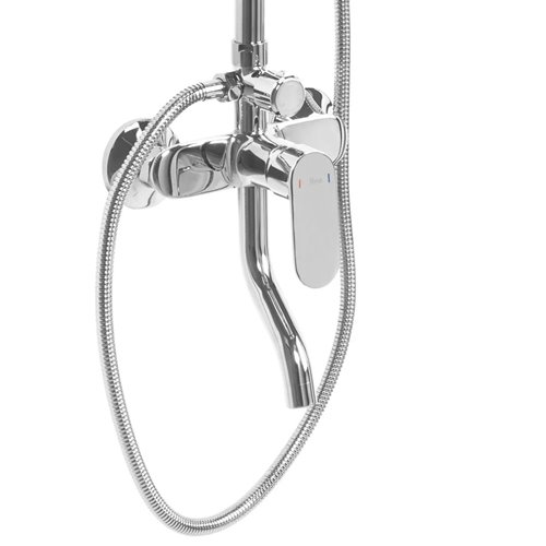 Chromowany zestaw prysznicowy z wylewką Salton Rea