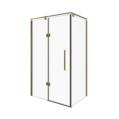 Złota prostokątna kabina prysznicowa 120x80 BK248T08/12ZL Fresh Line Lewa