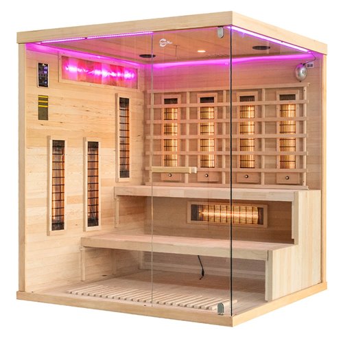 Sauna na podczerwień 4 osobowa + kamienie solne 180X160X200CM MO-EP4RSL XL Infrared Mazur