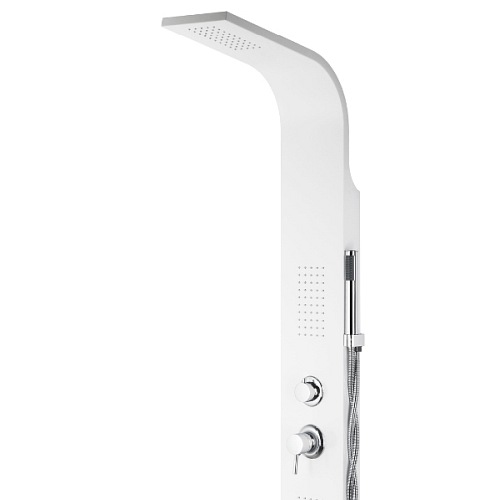 Panel natryskowy z hydromasażem w kolorze białym Alto Corsan