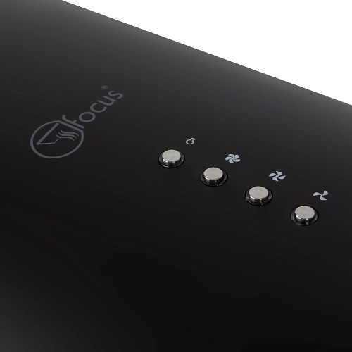 Okap wyspowy 35 cm czarny Shadow Focus