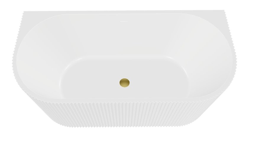Leya Besco biała wanna wolnostojąca 170 cm syfon złoty WAS-170-LZL