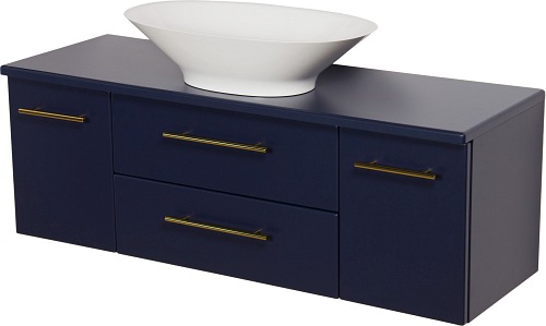 Szafka wisząca z umywalką nablatową 120 cm Belli Gold Gante