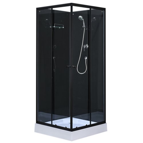 Kabina prysznicowa zabudowana na niskim brodziku kwadratowa 90x90 WSH314B-90