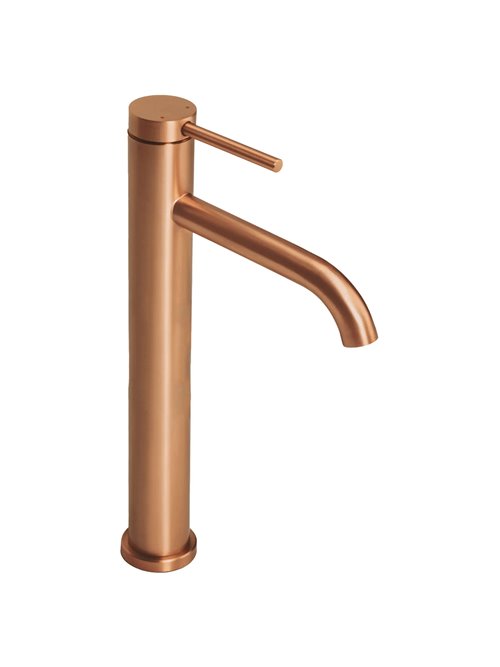 Miedź szczotkowana bateria umywalkowa wysoka Clif Rea