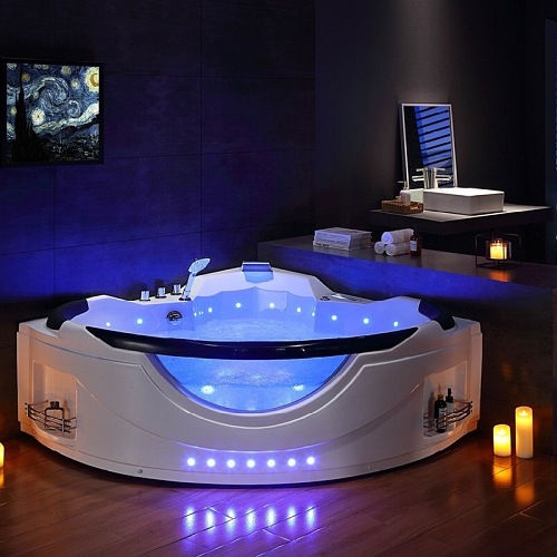 Wanna z hydromasażem narożna 155x155 cm Eos 932 Hydrosan