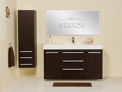 Szafka z umywalką 140/50/C3 seria Fokus Wenge Mat