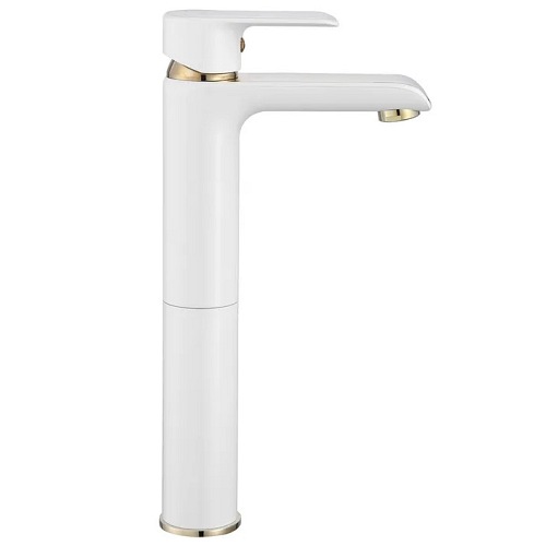 Bateria umywalkowa wysoka Bloom White Gold Rea