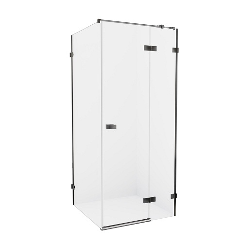 Kabina prysznicowa stal szczotkowana prawa 80x70 cm EXK-3348 Avexa New Trendy Gunmetal Brushed