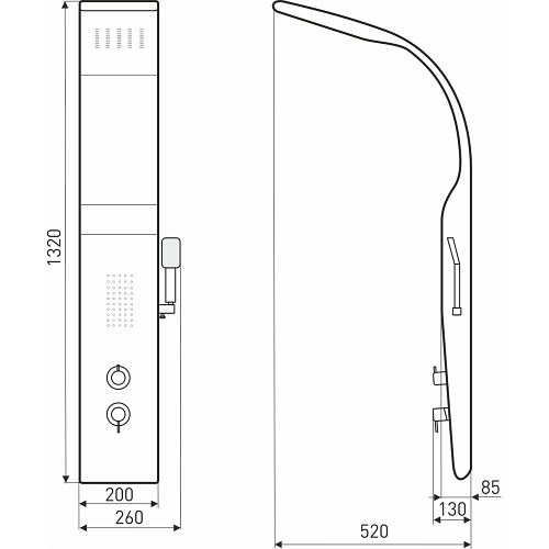 Panel prysznicowy Enzo Kerra