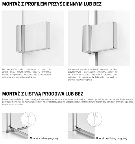 Drzwi prysznicowe 80 cm EXK-1441 Avexa New Trendy