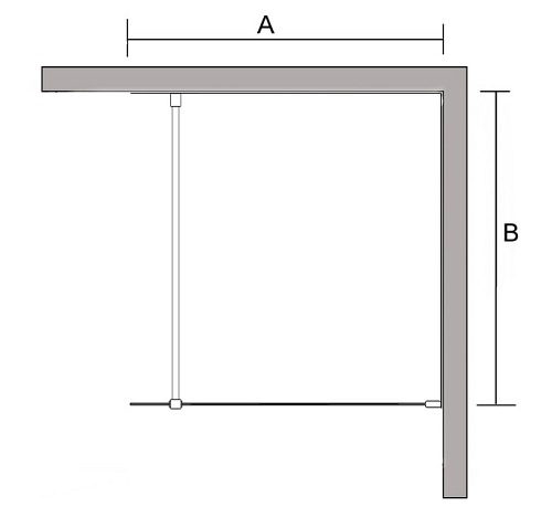 Ścianka prysznicowa czarne wykończenie 120 cm BKP251T12K Easy In