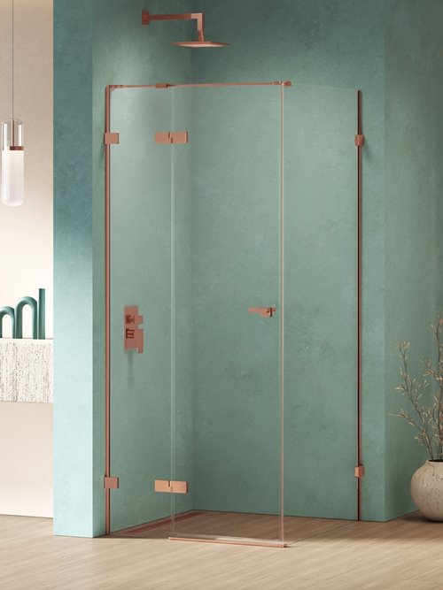 Miedziana kabina prysznicowa 90x110 lewa EXK-6380 Eventa Copper Shine New Trendy