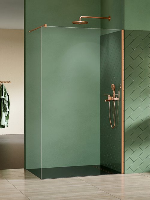 Ścianka prysznicowa miedziana 120 cm K-1751 Nesta Copper Brushed New Trendy