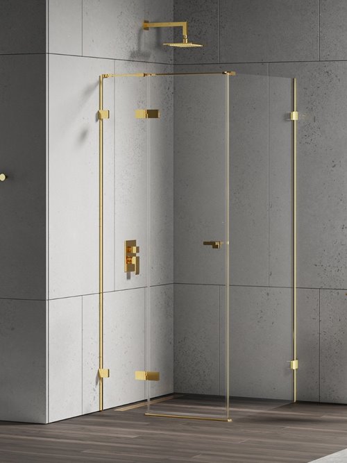 Złota kabina prysznicowa 120x90 lewa EXK-4715 Eventa Gold Shine New Trendy