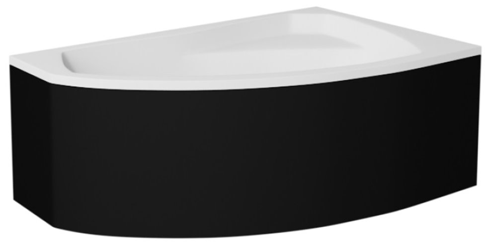 Czarna obudowa do wanny 140 Rima Prawa Besco