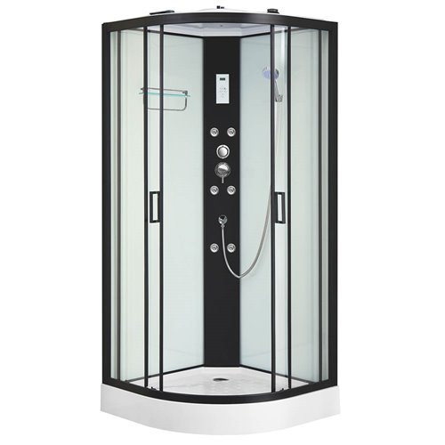 Kabina prysznicowa z hydromasażem zabudowana 80x80 Jasny środek MO-0545-8