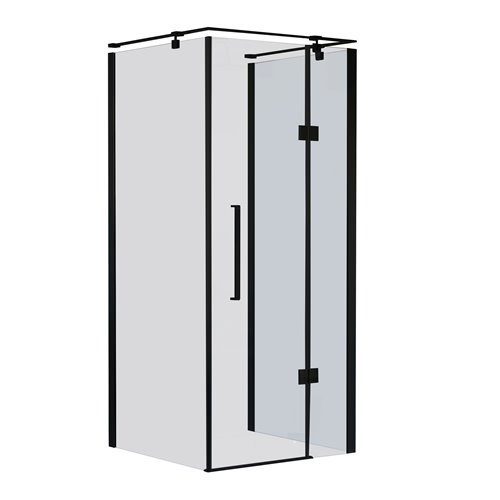 Kabina prysznicowa przyścienna kolor czarny 120x100 cm prawa Creative BKP248T10/12XKP Sea-Horse Clean Glass