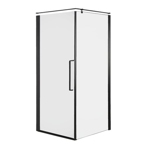 Czarna kabina prysznicowa prostokątna 100x80 cm Fresh Line BKP260T08/10K Clean Glass