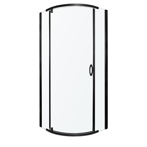 Czarna kabina prysznicowa jednoskrzydłowa Splash 90 Black