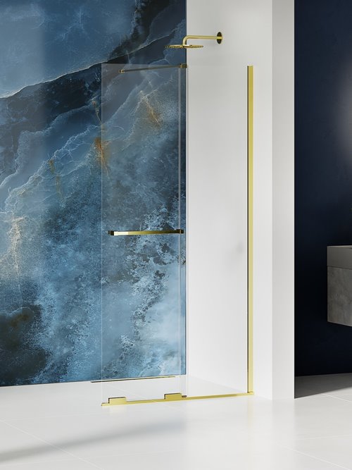 Smart Light Gold New Trendy złota ruchoma ścianka prysznicowa walk in 120 cm EXK-6731