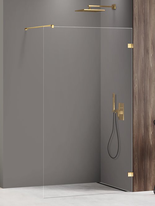 Ścianka prysznicowa złota szczotkowana 90 cm EXK-7004 Avexa Gold Brushed New Trendy