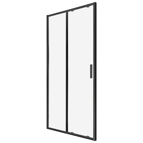 Czarne drzwi prysznicowe rozsuwane 110 cm Solid DS Kerra