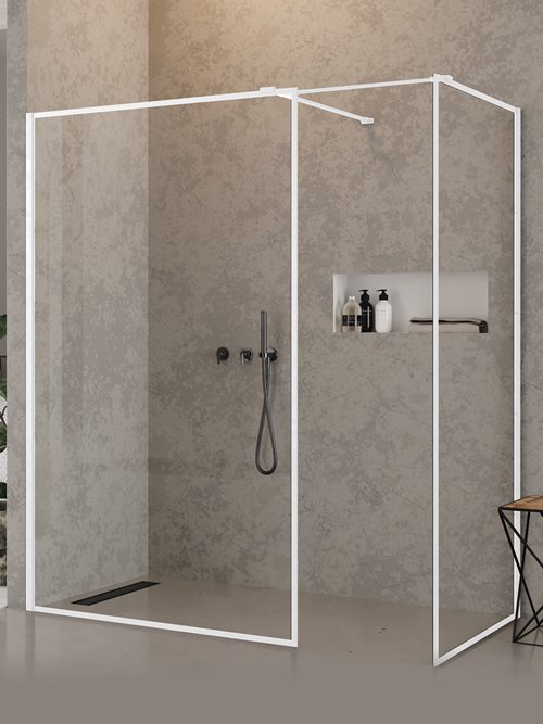 Biała kabina prysznicowa rozmiar 170x100 cm pełna rama EXK-2329 New Modus White New Trendy