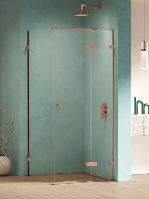Miedziana kabina prysznicowa 110x80 prawa EXK-6419 Eventa Copper Shine New Trendy