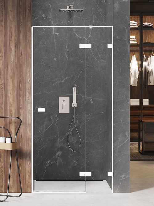 Białe drzwi prysznicowe uchylne prawe 100 cm EXK-2692 Avexa White New Trendy