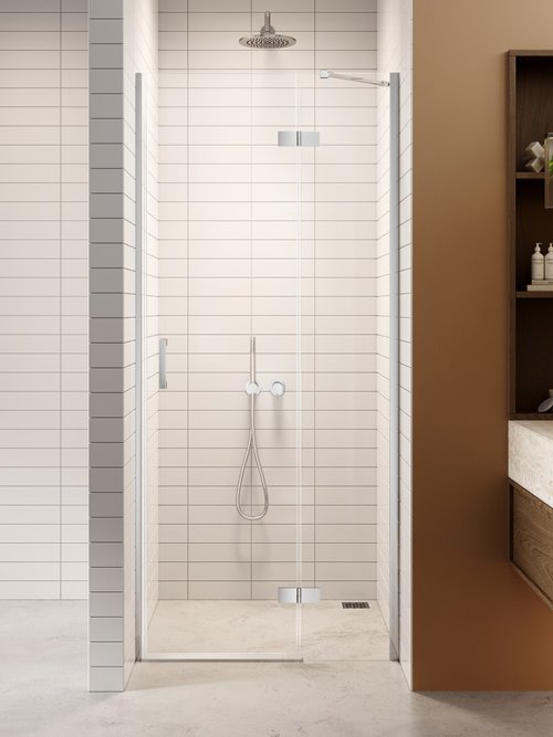 Drzwi prysznicowe uchylne prawe kolor chrom 90 cm D-0849A New Trendy Nesta Chrome