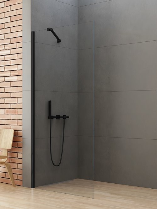Ścianka prysznicowa 70 cm K-0767 New Soleo Black New Trendy