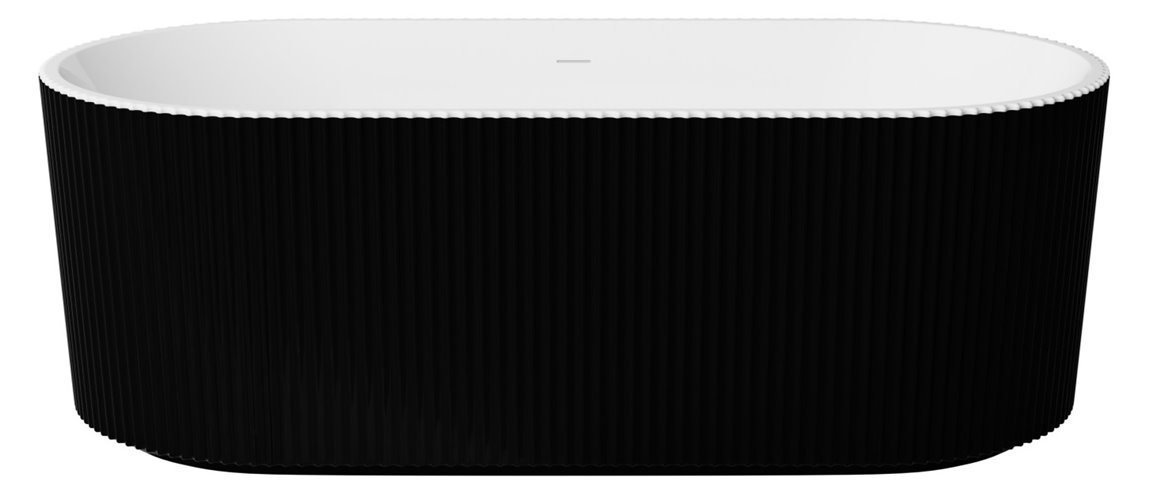 Giuliana B&W Besco czarno-biała wanna wolnostojąca 170 cm syfon biały WASB-170-GBI