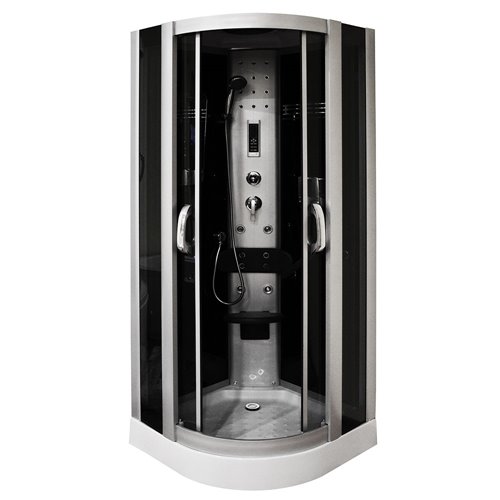 Kabina prysznicowa zabudowana z hydromasażem niski brodzik 90x90 cm MO-06089B