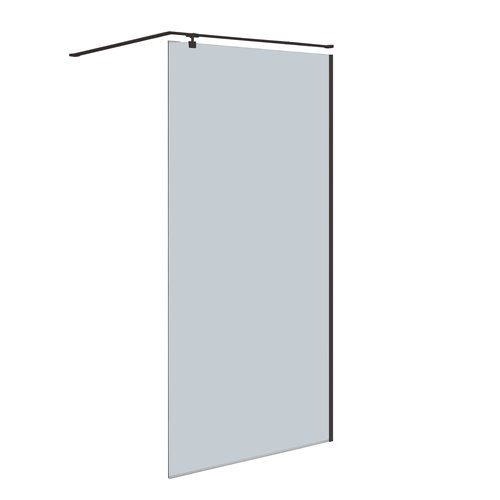 Ścianka prysznicowa z czarnym profilem 90 cm Creative BKP256T09K powłoka Clean Glass