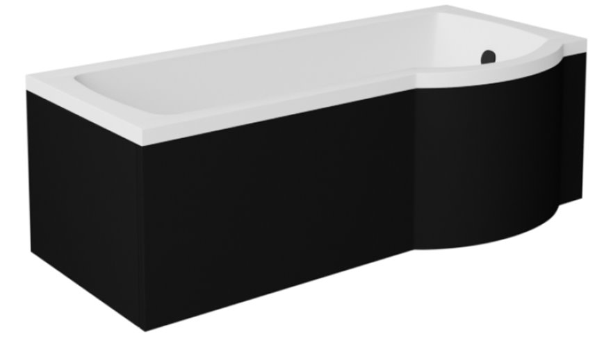 Czarna obudowa wanny uniwersalna prawa/lewa 160 cm do wanien Inspiro Besco