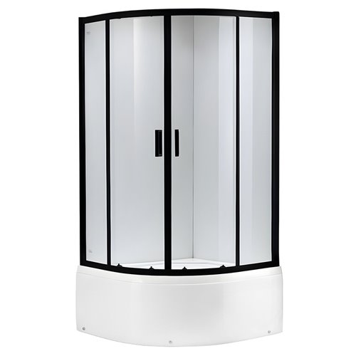 Kabina prysznicowa na głębokim brodziku czarny profil 90x90 Maja Hydrosan