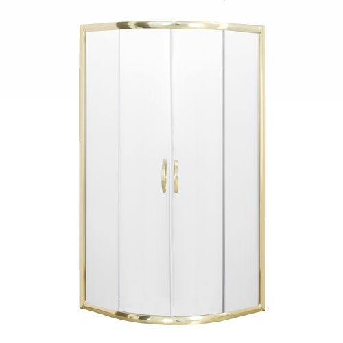 Złota kabina prysznicowa półokrągła 90x90 Stylio BK502TZ+