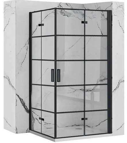 Kabina prysznicowa 100x110 składana Molier Black Double Rea