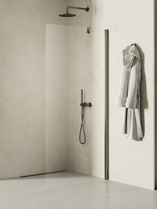 Stalowa szczotkowana ścianka prysznicowa 70 cm K-2259 New Soleo Gunmetal Brushed New Trendy