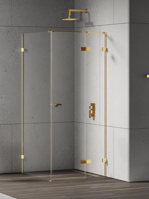 Złota kabina prysznicowa 120x70 prawa EXK-4743 Eventa Gold Shine New Trendy