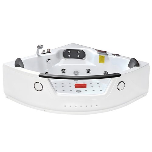 Wanna z hydromasażem narożna podgrzewacz wody 152x152 cm Tiga 604