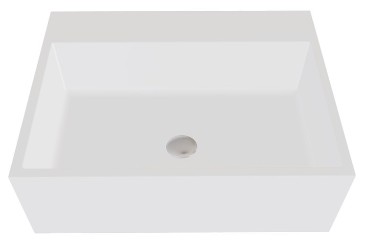 Matowa umywalka nablatowa 40x50 cm z konglomeratu Vera Matt Besco UMMB-V-NB