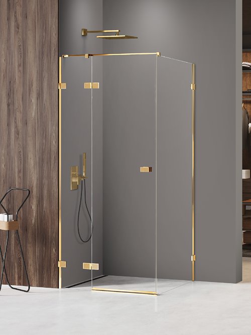 Złota kabina prysznicowa lewa 100x80 EXK-6763 Avexa Gold Shine XR New Trendy