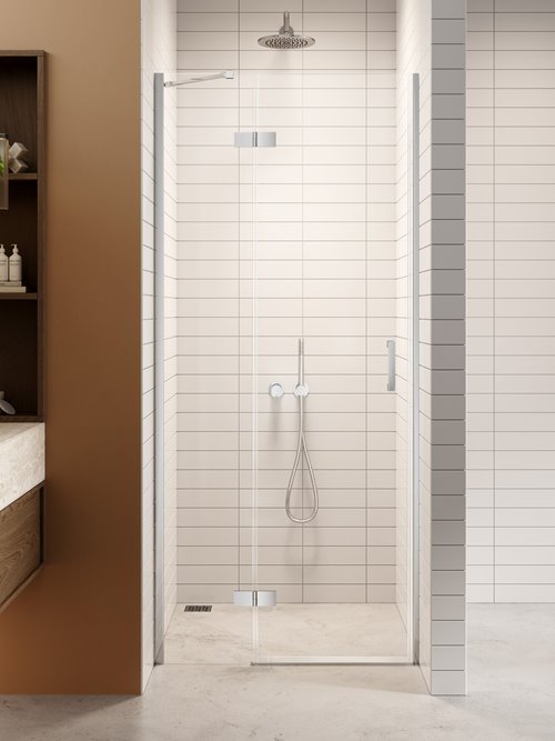 Drzwi prysznicowe uchylne lewe kolor chrom 100 cm D-0850A New Trendy Nesta Chrome