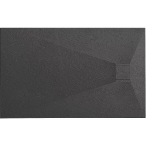 Brodzik prostokątny czarny struktura kamienia smc 120x80 Magnum Black Rea