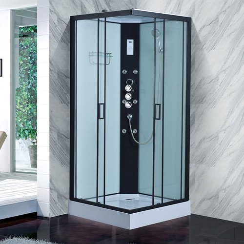 Kabina prysznicowa kwadratowa zabudowana jasny środek 90x90