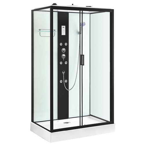 Kabina prysznicowa z hydromasażem zabudowana 120x80 Jasny środek MO-0550-812